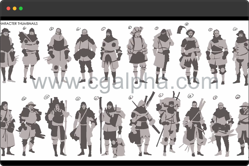 PS教程 – 设计中世纪人物设计 Designing Medieval Characters Part 1 & 2