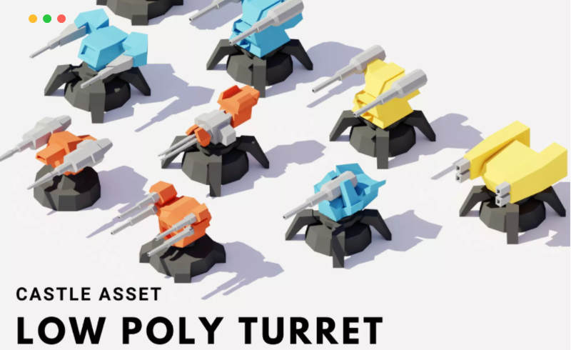 Unity – 3D炮塔 3D Low Poly Turrets