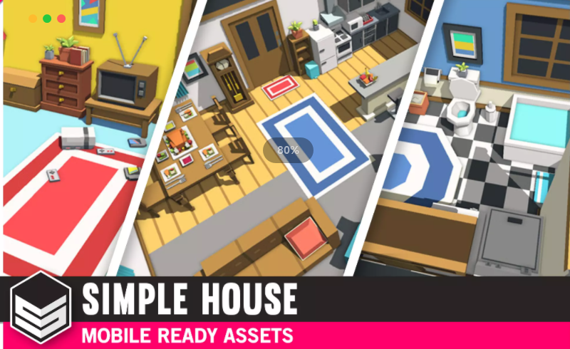 Unity –  风格化卡通房屋内饰 Simple House Interiors – Cartoon assets