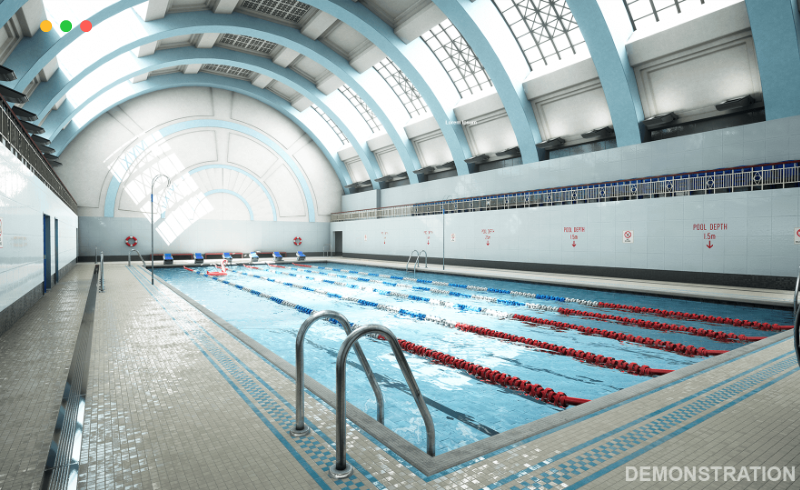 【UE4/5】模块化游泳池 Modular Swimming Pool Megapack