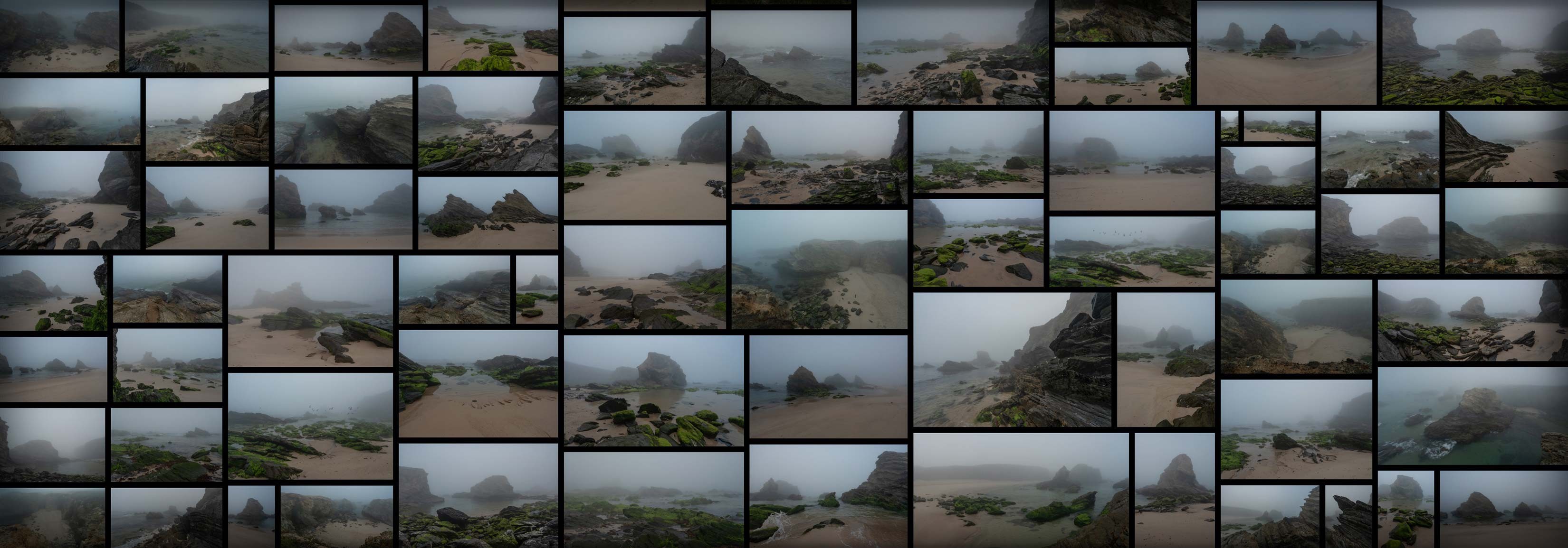 128 张大雾海滩参考照片 Foggy Beach