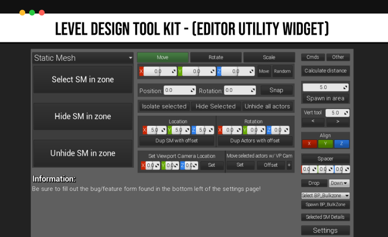 UE4/5插件 – 关卡设计工具包 Level Design Tool Kit