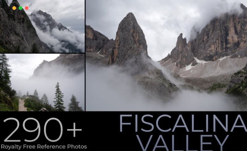 200 +意大利山脉风景参考照片 Fiscalina Valley Reference Pack