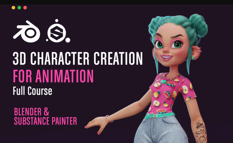【中文字幕】在Blender 和 Substance Painter中创建风格化卡通3D角色