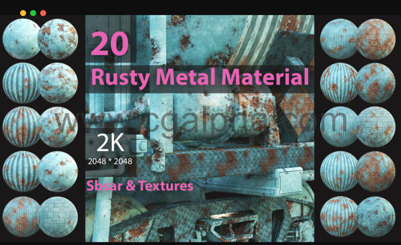 20 组生锈的金属 PBR材质 20 RUSTY METAL PBR & SBSAR