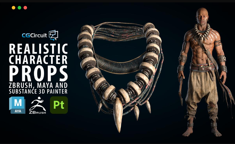 Zbrush教程 – 写实角色道具 Realistic Character Props