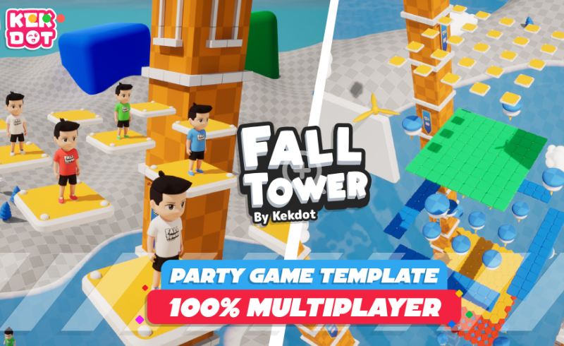 【UE5】派对游戏多人游戏模板 FallTower – Multiplayer Game Template