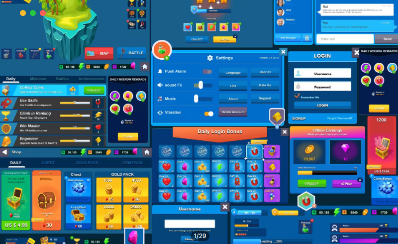 Unity – 游戏UI资产 GUI Kit Pro – Hepul Kit