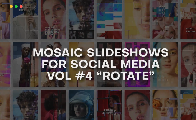 AE模板 – 社交媒体马赛克幻灯片 Mosaic Slideshows for Social Media