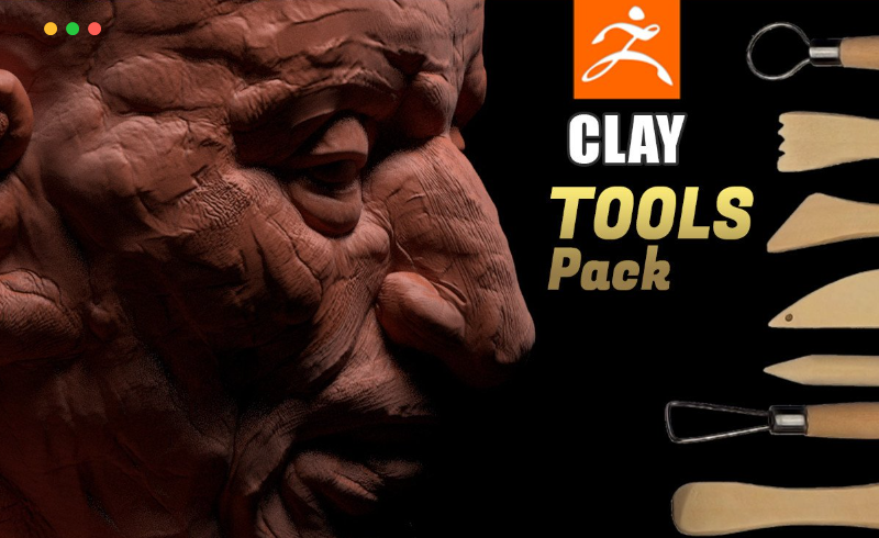 Zbrush插件 – 粘土雕刻包 Clay Sculpting ZBrush Pack