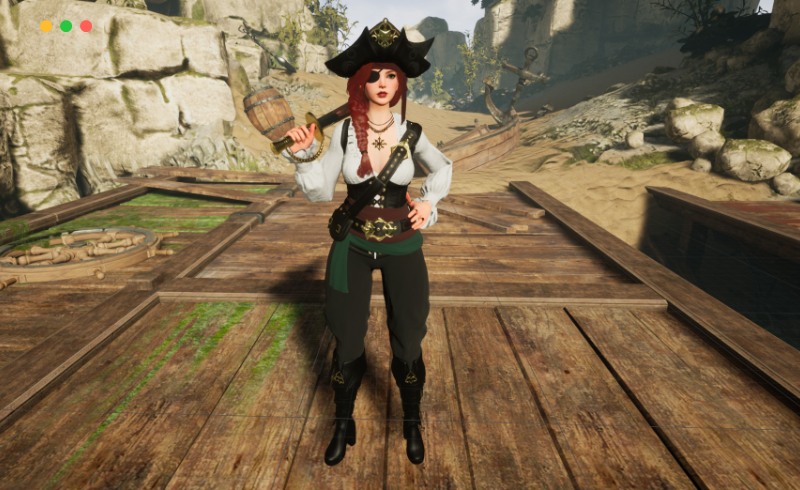 【UE4/5】海盗女孩 Pirate Girl