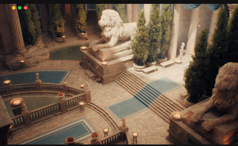 【UE4/5】希腊神庙环境 Ancient Mountain Temple (Nanite)