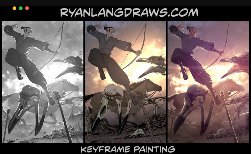 【中文字幕】PS教程 – 关键帧绘画 Archer Moment: Keyframe Painting