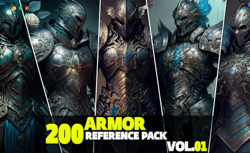 200 组盔甲骑士参考照片 200 Armor Reference Pack Vol.01
