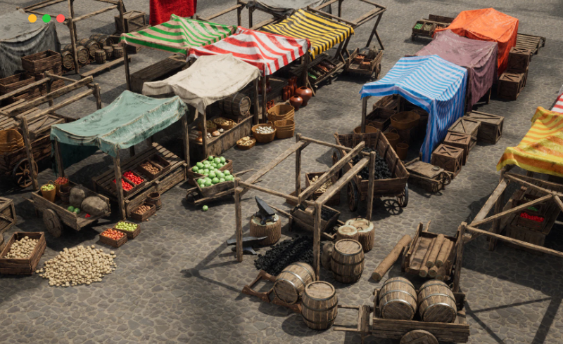 【UE5】中世纪市场 Medieval Market Optimized