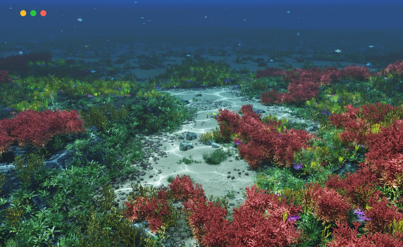 Blender工程 – 海底环境 Underwater seabed