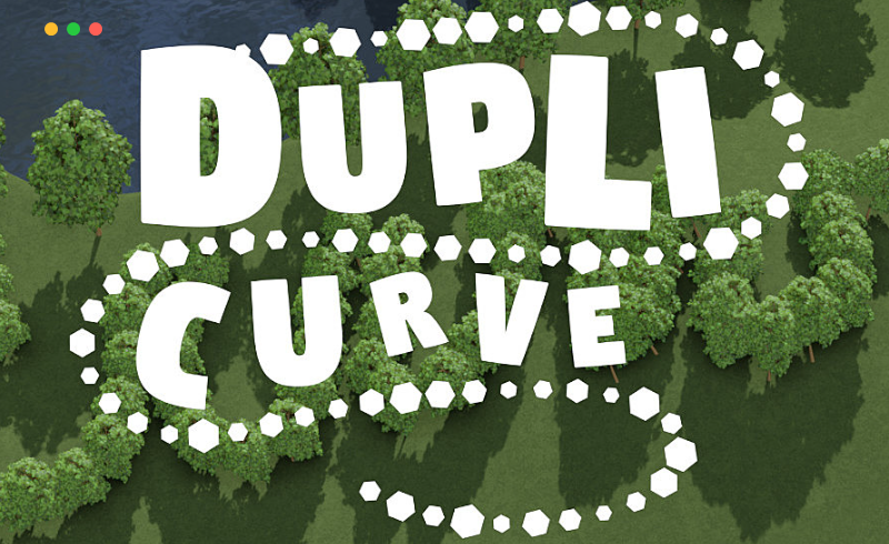 Blender插件 – 曲线沿路径阵列对象插件 Dupli-Curve