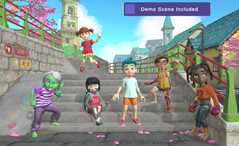Unity插件 – 可定制的 3D角色 KEKOS – Customizable 3D Character Cartoon Kids