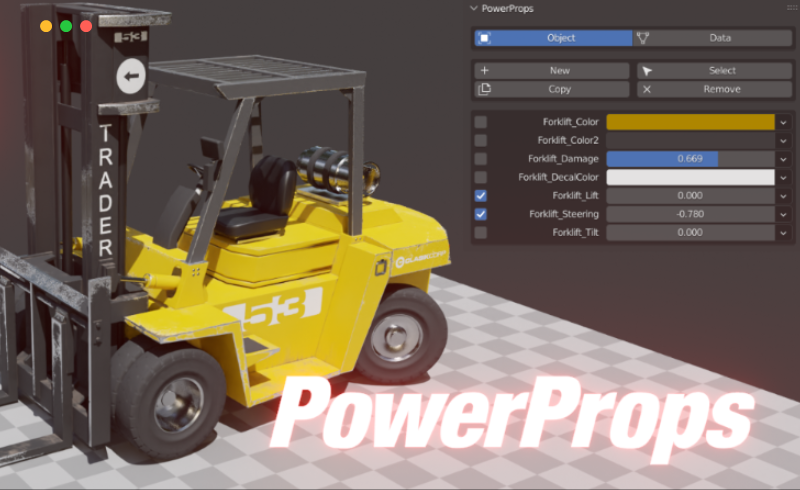 Blender插件 – 模型动画属性控制插件 Powerprops