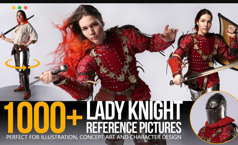 1000 多张女骑士战斗动态姿势参考照片1000+ Lady Knight Reference Pictures