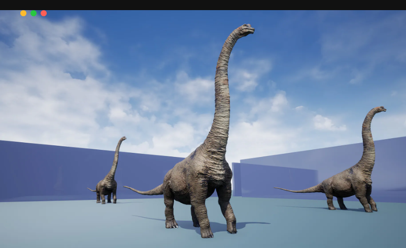 【UE4/5】侏罗纪恐龙长颈龙 Brachiosaurus Sauropod