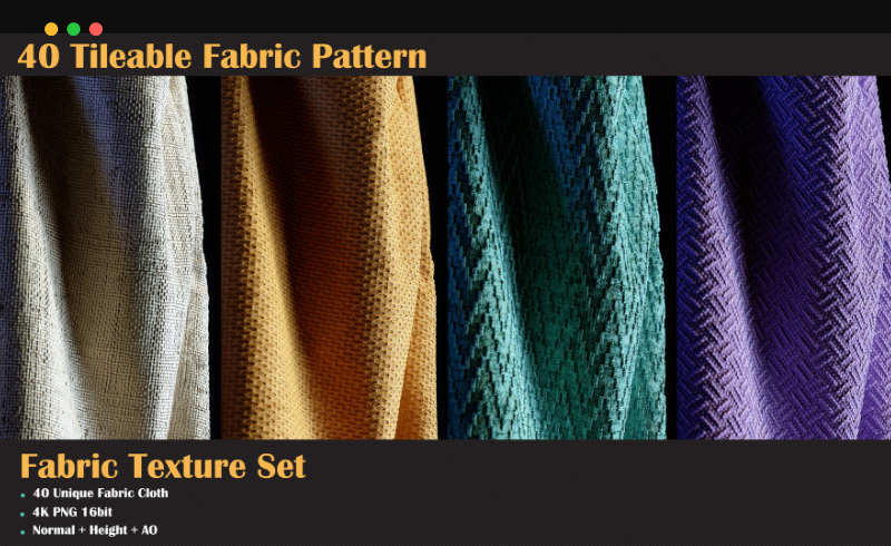 40 种花纹织物图案 40 Tileable Fabric Pattern