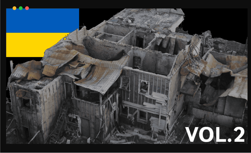 模型资产 – 3D扫描建筑物战争废墟 SCANS from Ukraine l Buildings Vol.2