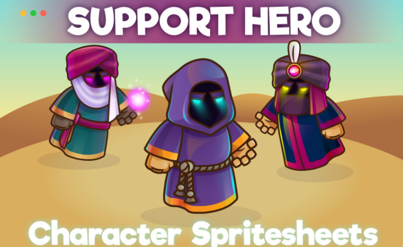 2D 游戏英雄角色精灵 2D GAME SUPPORT HERO CHARACTER SPRITE