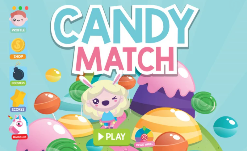 糖果消消乐游戏资产 CANDY MATCH 3 GAME ASSETS