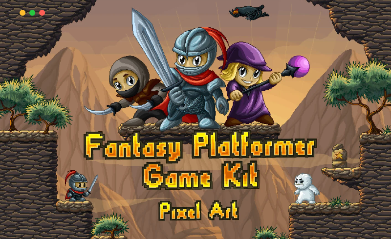 风格化 2D 游戏套件 FANTASY PLATFORMER GAME KIT PIXEL ART