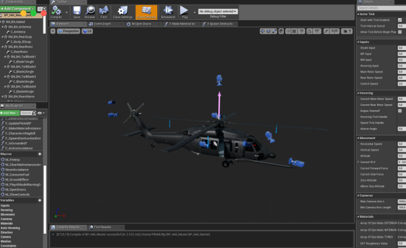 【UE4】基于物理引擎的直升机 Physics Based Helicopter