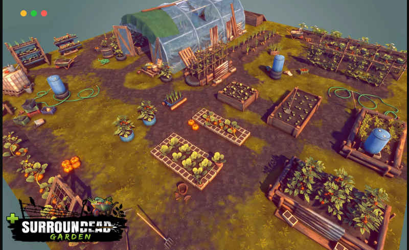 Unity – 生存游戏花园场景环境 SurrounDead – Garden
