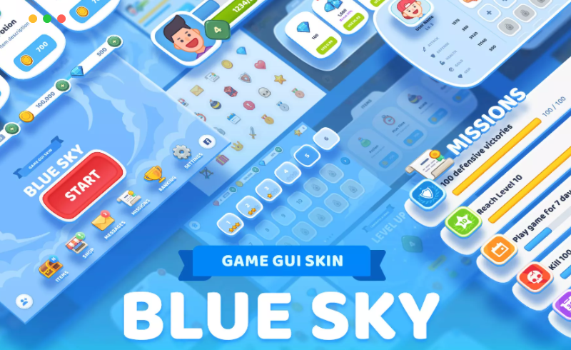 Unity – 游戏开发 GUI工具包 BlueSky GUI Kit – BlueSky