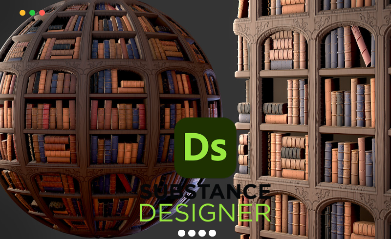 Substance Designer教程 – 风格化书架制作教程 Stylized Bookshelf