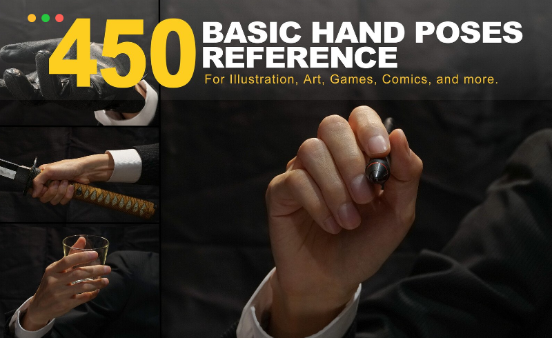 450 张手部姿势参考照片 450 basic hand poses reference