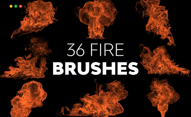 PS笔刷 – 火焰笔刷 Fire Brushes