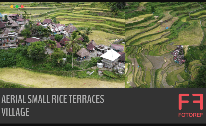 132 张梯田村庄参考照片 132 photos of Aerial Small Rice Terraces Village