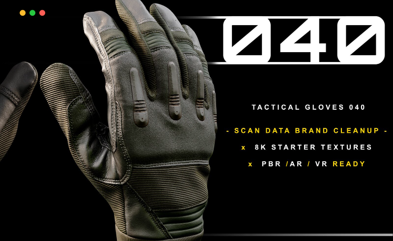 扫描手套模型 Tactical Gloves 040