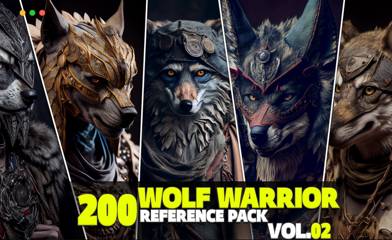 200 张战狼角色设计参考照片 200 Wolf Warrior Reference Pack Vol.02