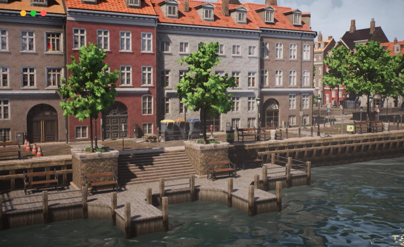 【UE4/5】北欧港口模块化城市建筑套件 Nordic Harbour – Modular City Building Kit