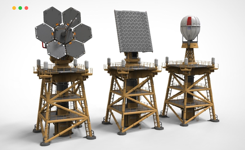 模型资产 – 科幻天线 3D模型 Sci fi Antenna 3D model