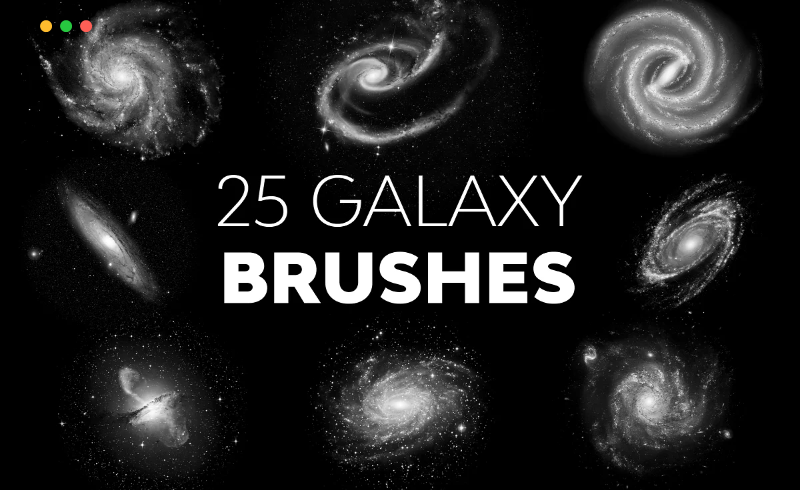 PS笔刷 –  25个银河星空画笔 25 Galaxy Brushes
