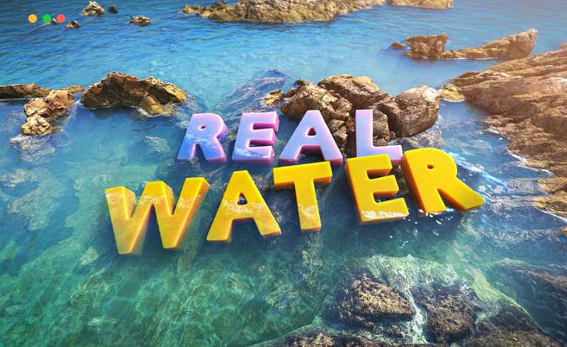 Blender插件 – 水流湖泊海洋材质着色器 Realwater