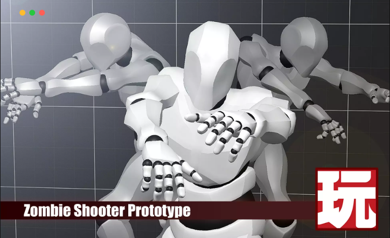 Unity – 僵尸射手开发模板 Zombie Shooter Prototype for Playmaker