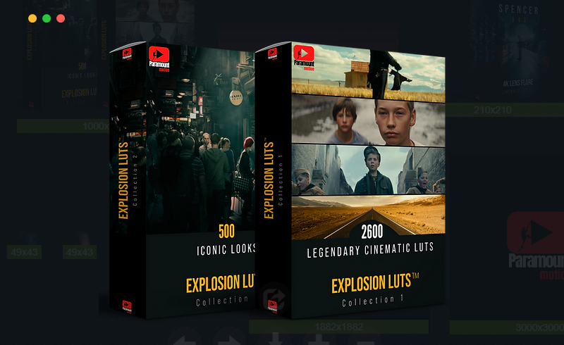 【LUT】3100个电影LUT系列 EXPLOSION Cinematic LUTs Collection 1&2