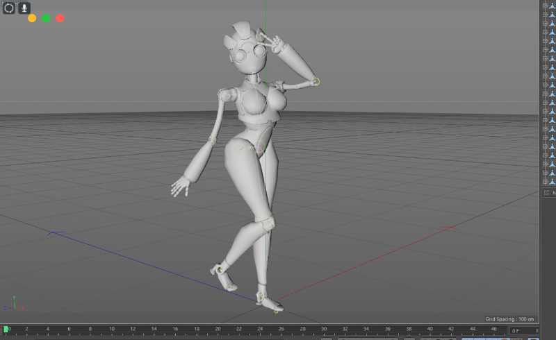 模型资产 – 带骨骼绑定的机器人 Robot Girl
