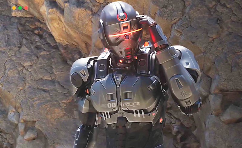模型资产 – 科幻机器人警察3D模型 Sci-fi Police Robot soldier military 3D