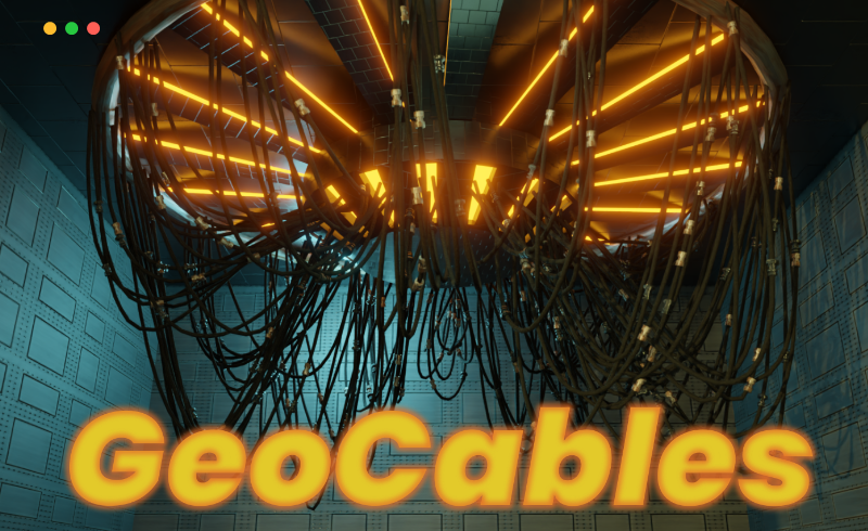 Blender插件 – 电缆生成插件 Geocables – Geometry Nodes Cables