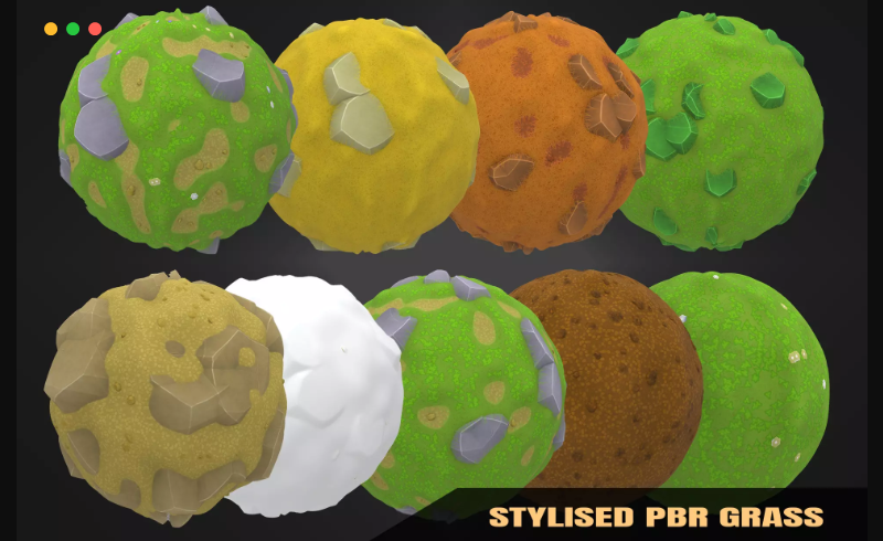 Unity – 风格化 PBR Stylized Grass PBR Materials Vol 01