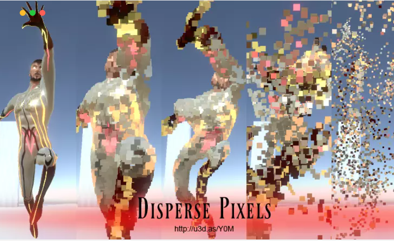 Unity插件 – 像素分解特效插件 Disperse Pixels